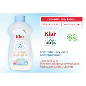 KLAR ORGANİK LİMON ASİTLİ KİREÇ SÖKÜCÜ 