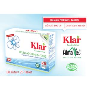 KLAR ORGANİK BULAŞIK MAKİNA TABLETİ